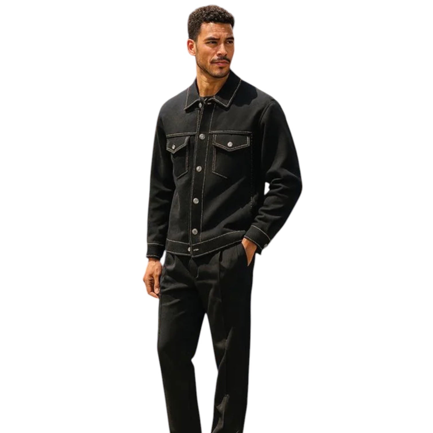 STACY ADAMS: Knit Buttoned Jacket SW5052